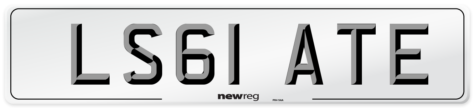 LS61 ATE Number Plate from New Reg